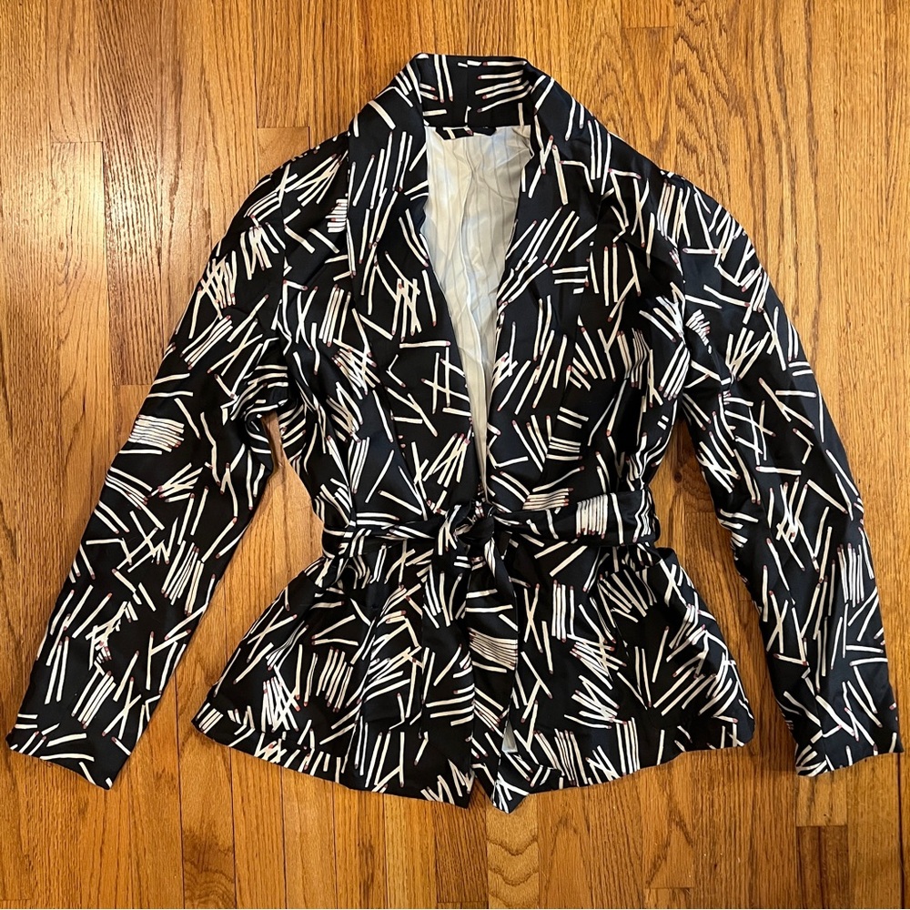 Raquel Allegra Silk Print Blazer